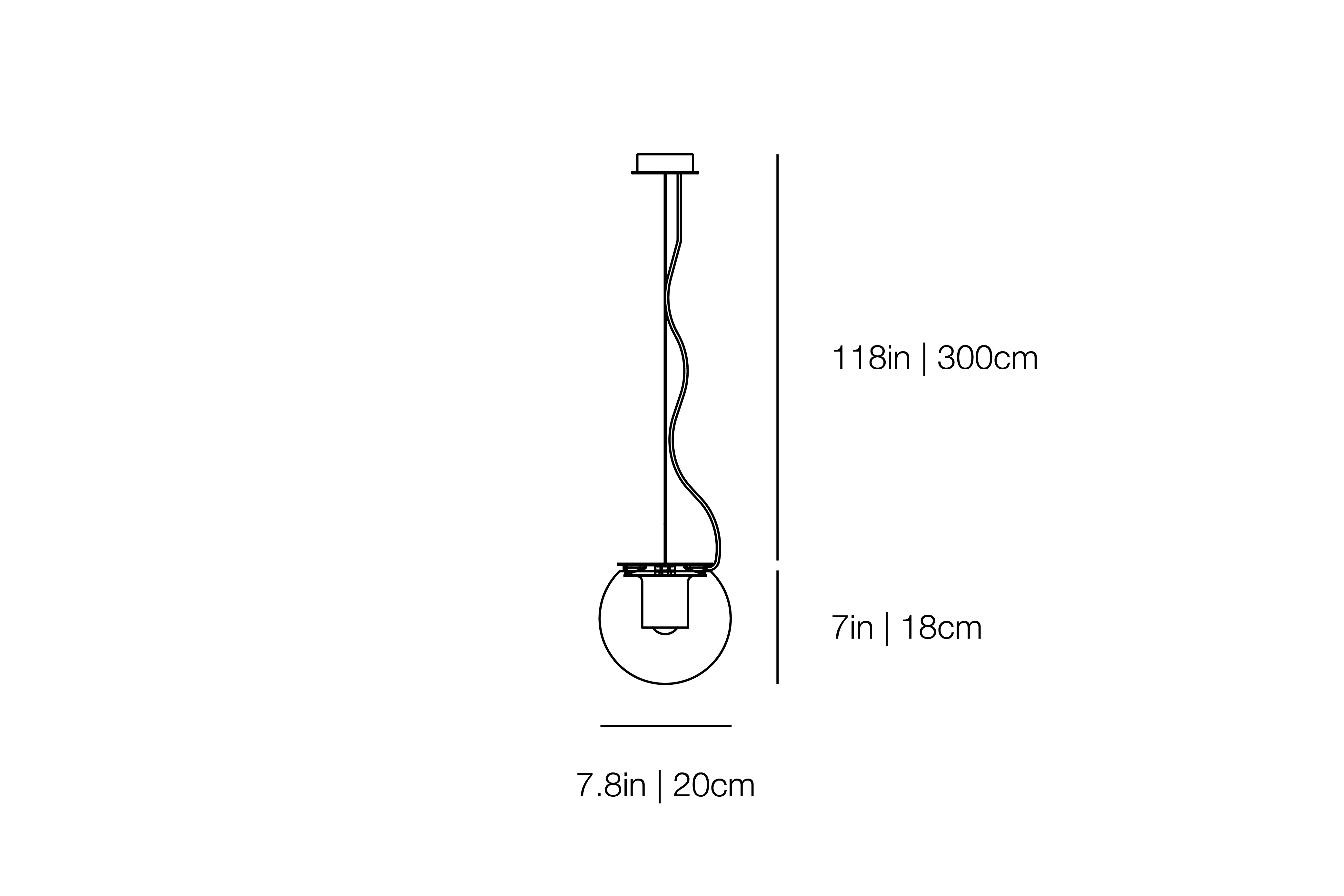 The Globe 827 OR - Suspension Lamp