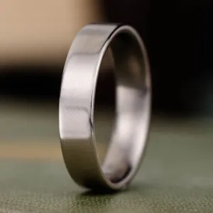 The Olympian | 6mm Men's Polished Titanium Wedding Band