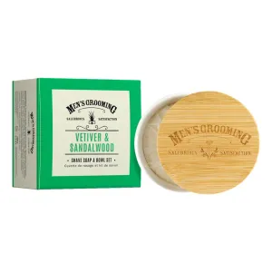 The Scottish Fine Soaps Company Vetiver & Sandalwood Shave Soap & Bowl Set