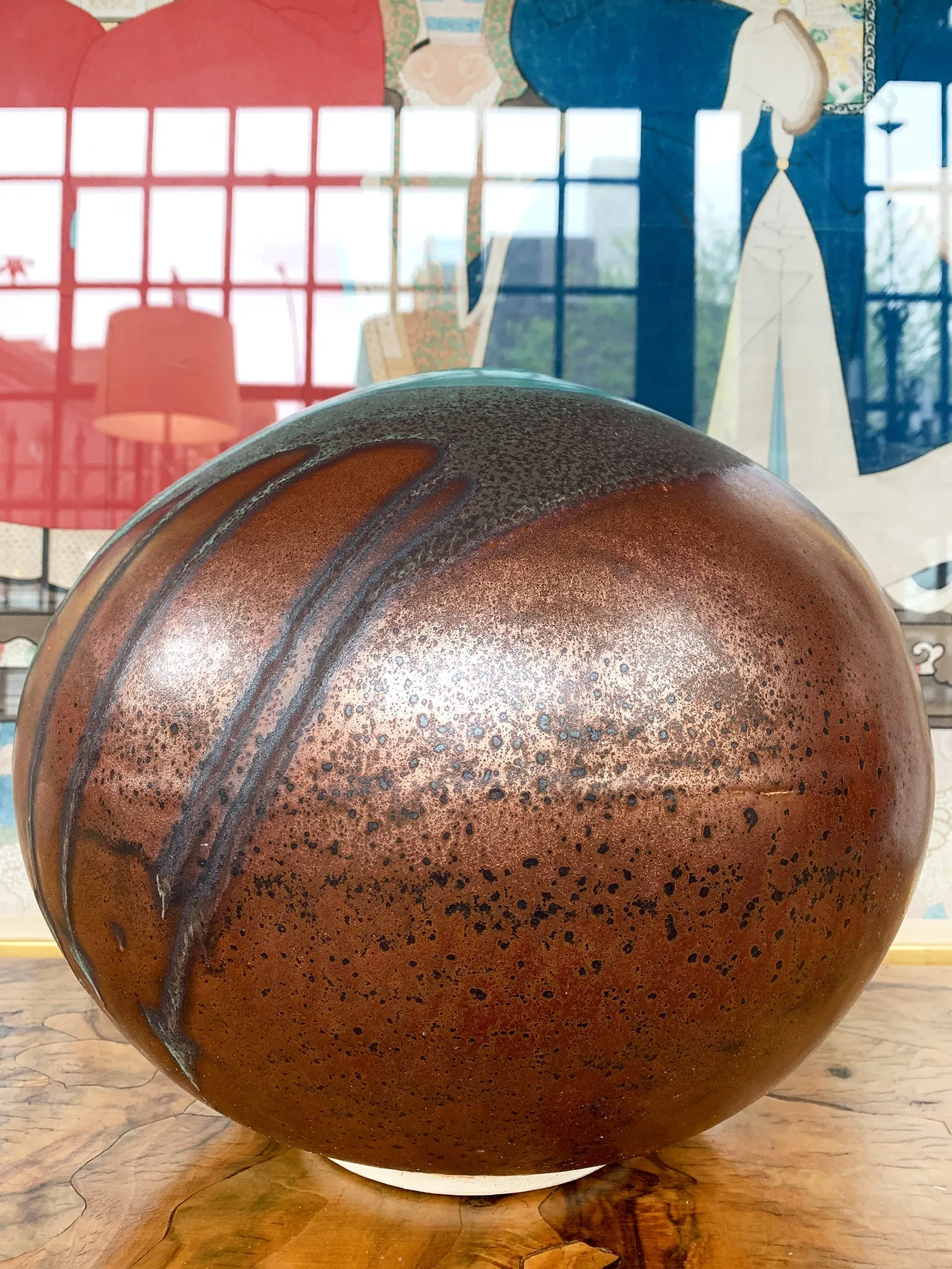 Thom Lussier Ceramic Vessel #2 - From the Oxidized Copper Collection