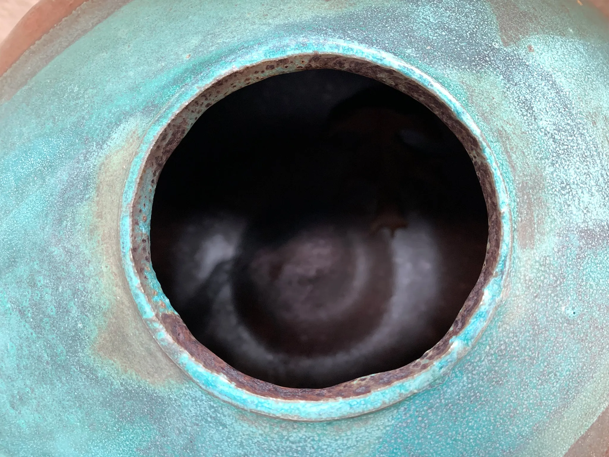 Thom Lussier Ceramic Vessel #2 - From the Oxidized Copper Collection