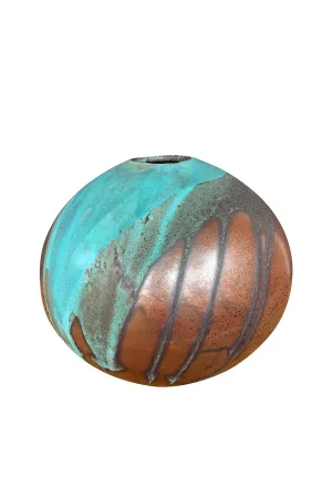 Thom Lussier Ceramic Vessel #2 - From the Oxidized Copper Collection