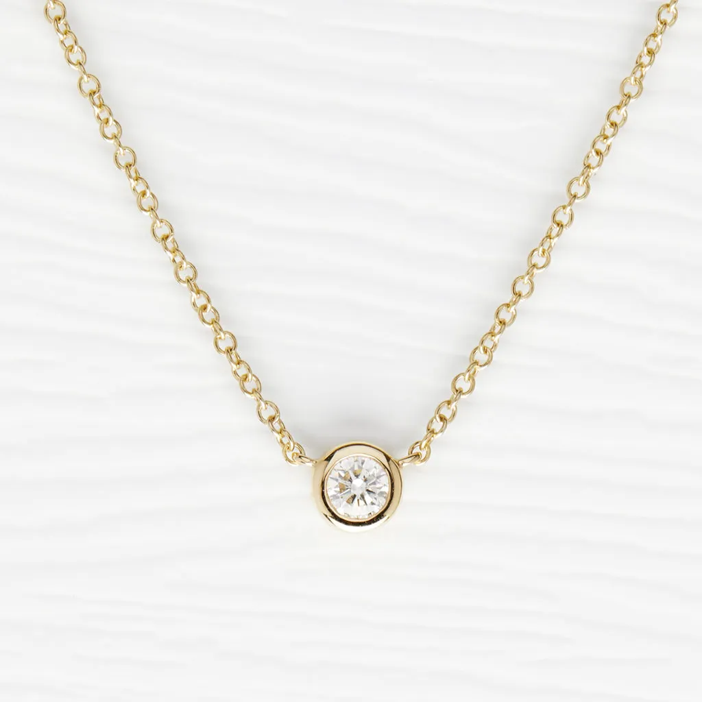 Tiff Diamond necklace (18K Solid Gold)