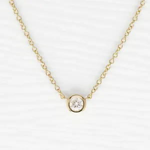Tiff Diamond necklace (18K Solid Gold)
