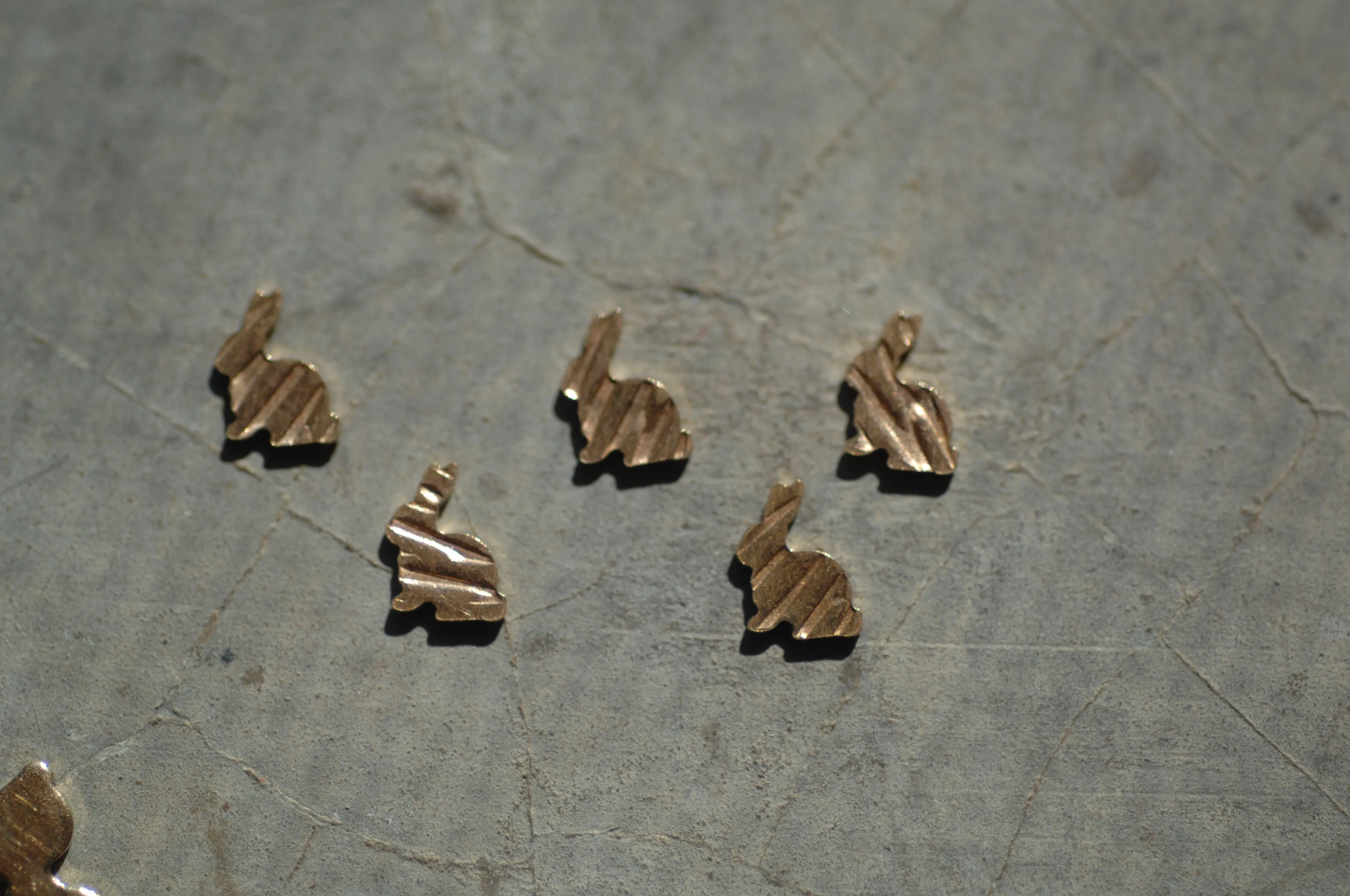Tiny Metal Hexagon Rabbits