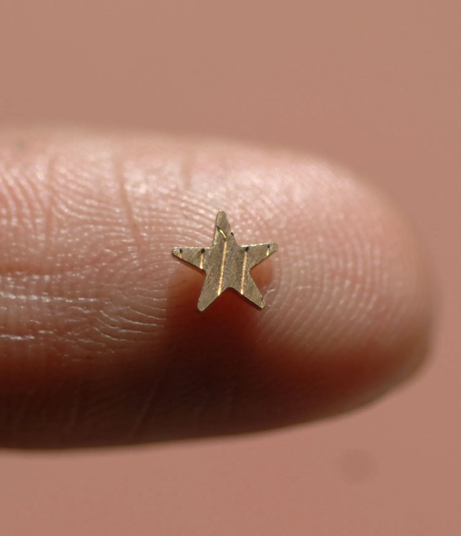 Tiny Metal Hexagon Star 4.5mm