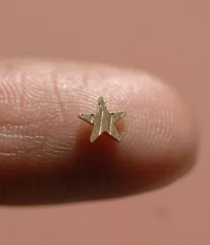 Tiny Metal Hexagon Star 4.5mm