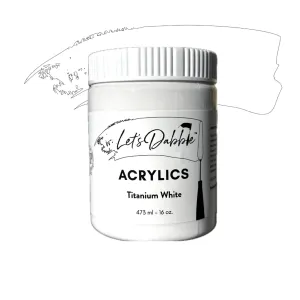 Titanium White 16 oz | Thick & Creamy Acrylic Paints for Artists | DabblePaints™️