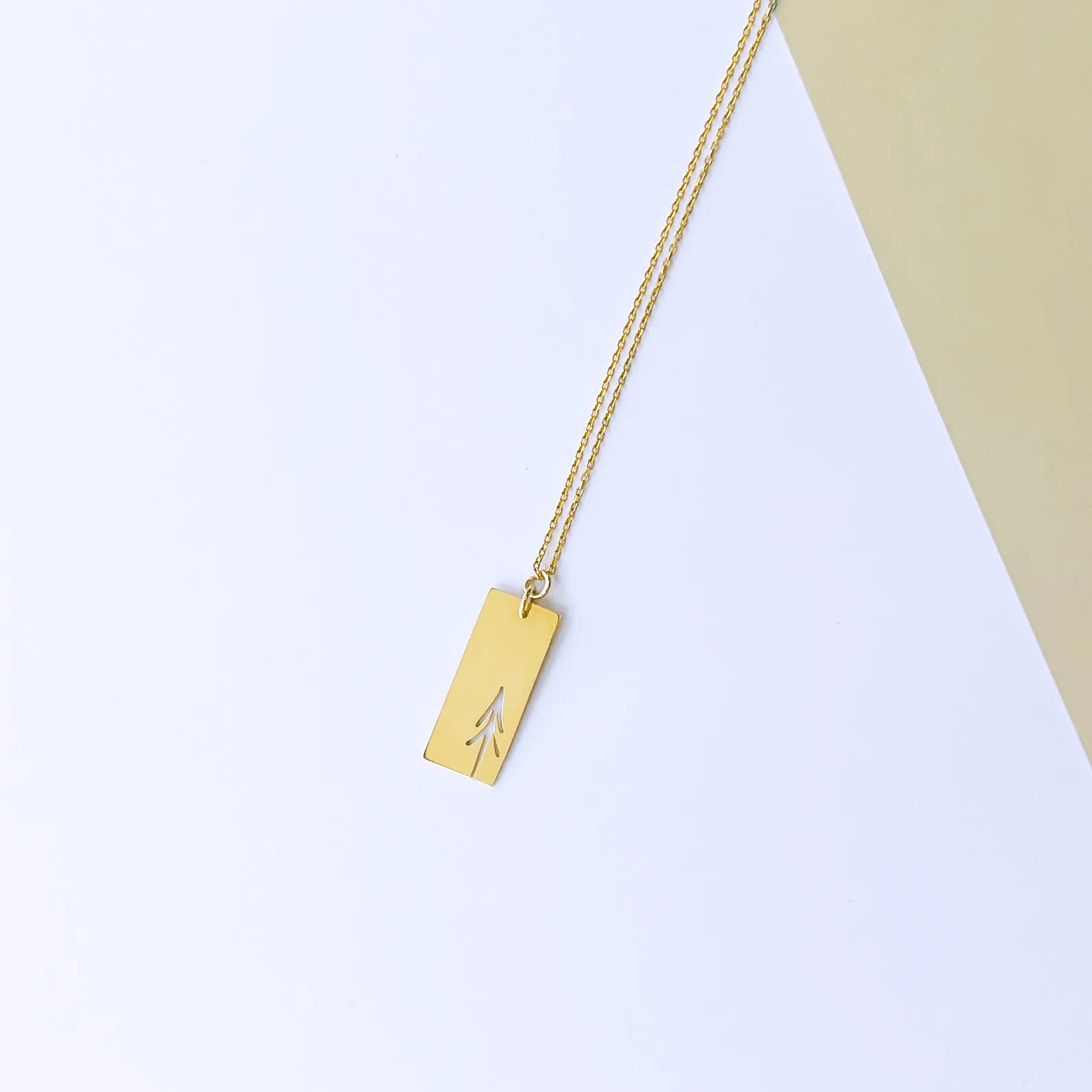 Tree Necklace Pine Forest Themed Pendant with Chain