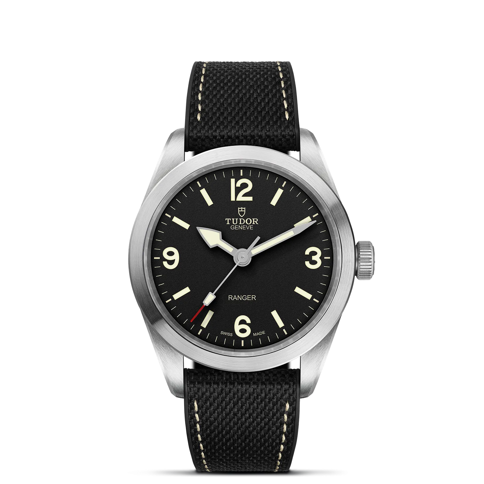 TUDOR Black Bay Ranger 39mm Case, Black Dial, Hybrid Rubber and Leather Bracelet (M79950-0002)
