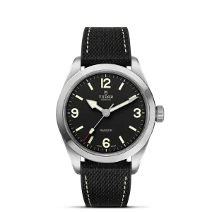 TUDOR Black Bay Ranger 39mm Case, Black Dial, Hybrid Rubber and Leather Bracelet (M79950-0002)