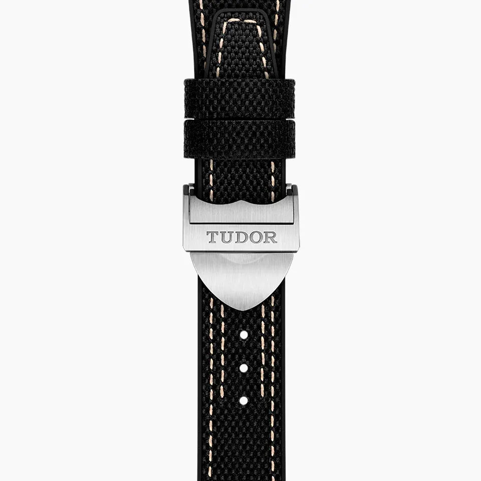 TUDOR Black Bay Ranger 39mm Case, Black Dial, Hybrid Rubber and Leather Bracelet (M79950-0002)