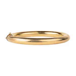 Turn-of-the-Century Gold Tube Bangle Bracelet
