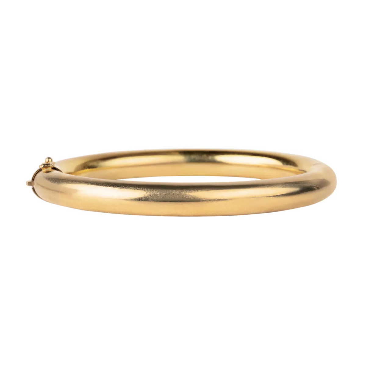 Turn-of-the-Century Gold Tube Bangle Bracelet
