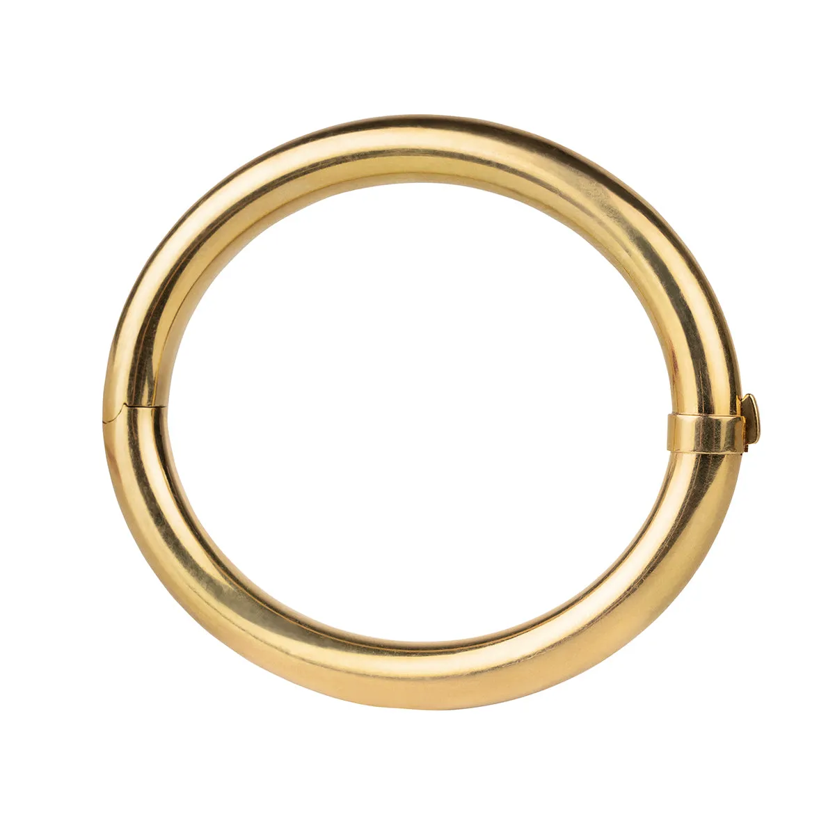 Turn-of-the-Century Gold Tube Bangle Bracelet