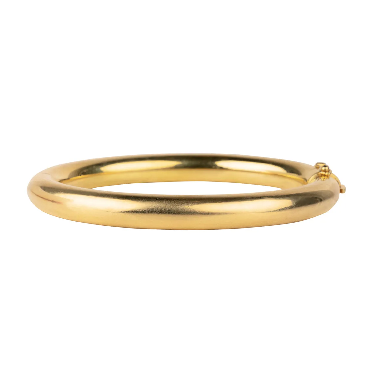 Turn-of-the-Century Gold Tube Bangle Bracelet