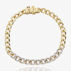 Twinkle and Shine Diamond Curb Link Bracelet