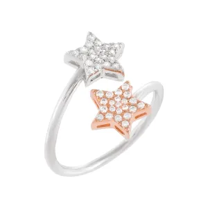 Two-Tone Pavé Star Ring