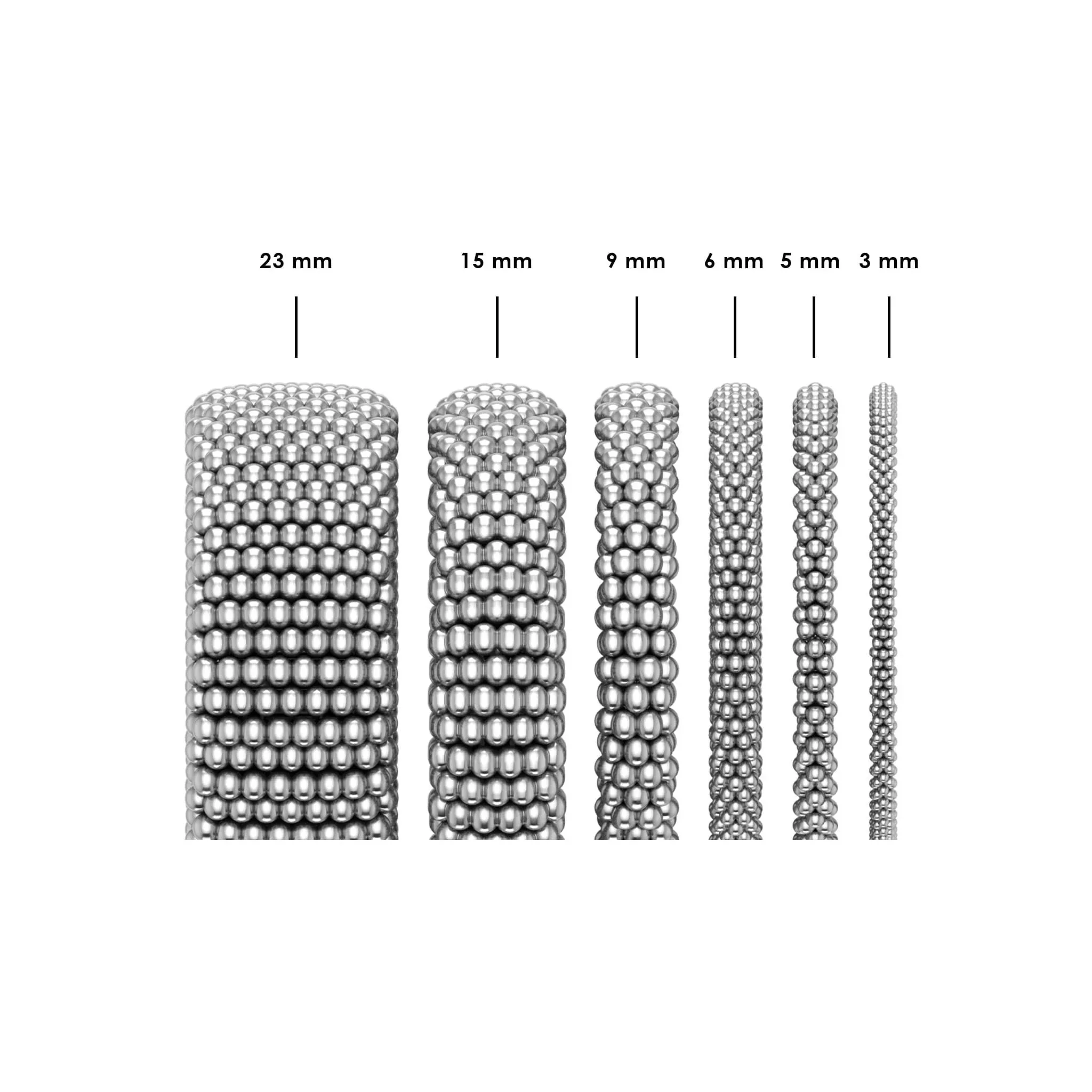 Two-Tone X Caviar Bracelet | 6mm