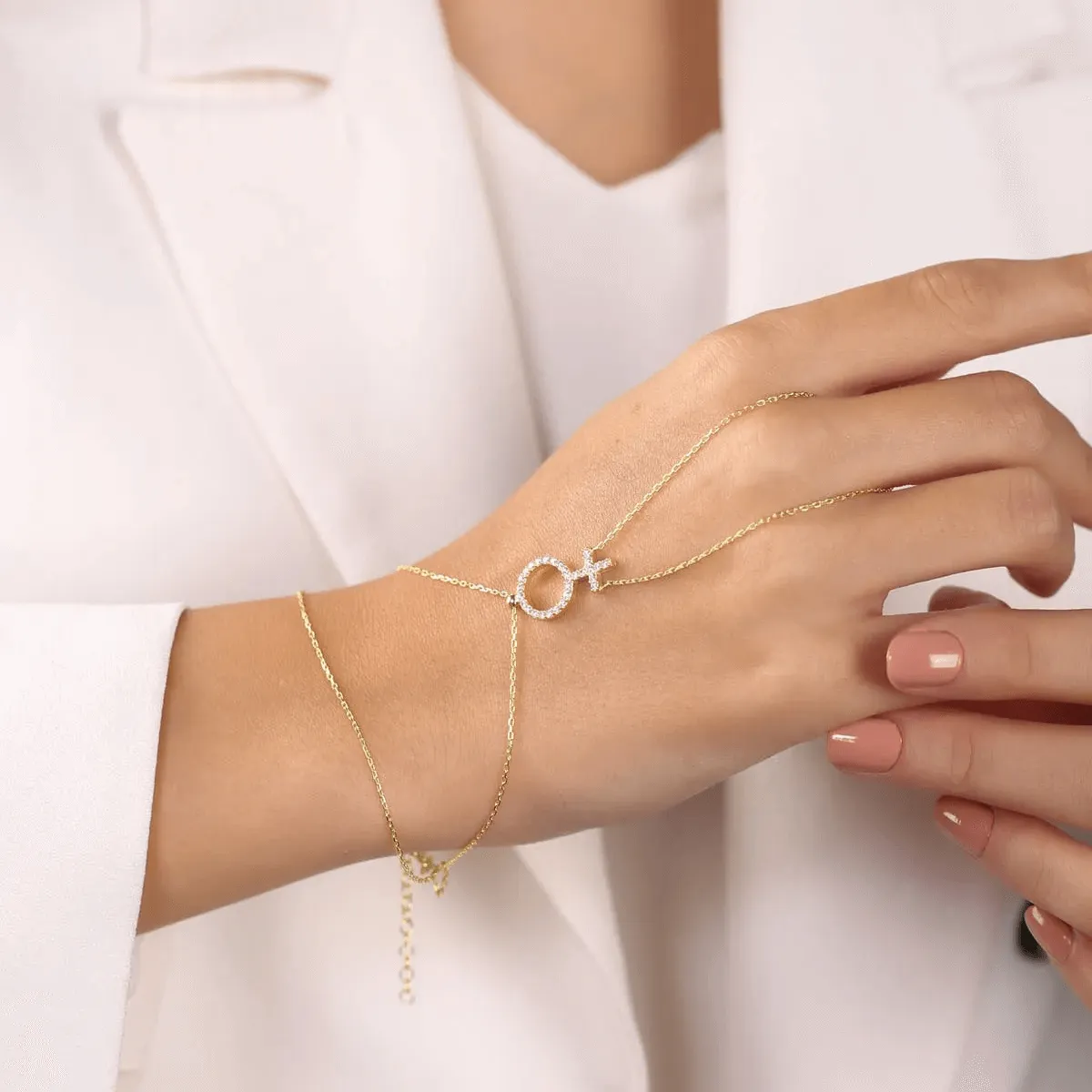 Venus Symbol Hand Chain Lesbian Body Jewelry