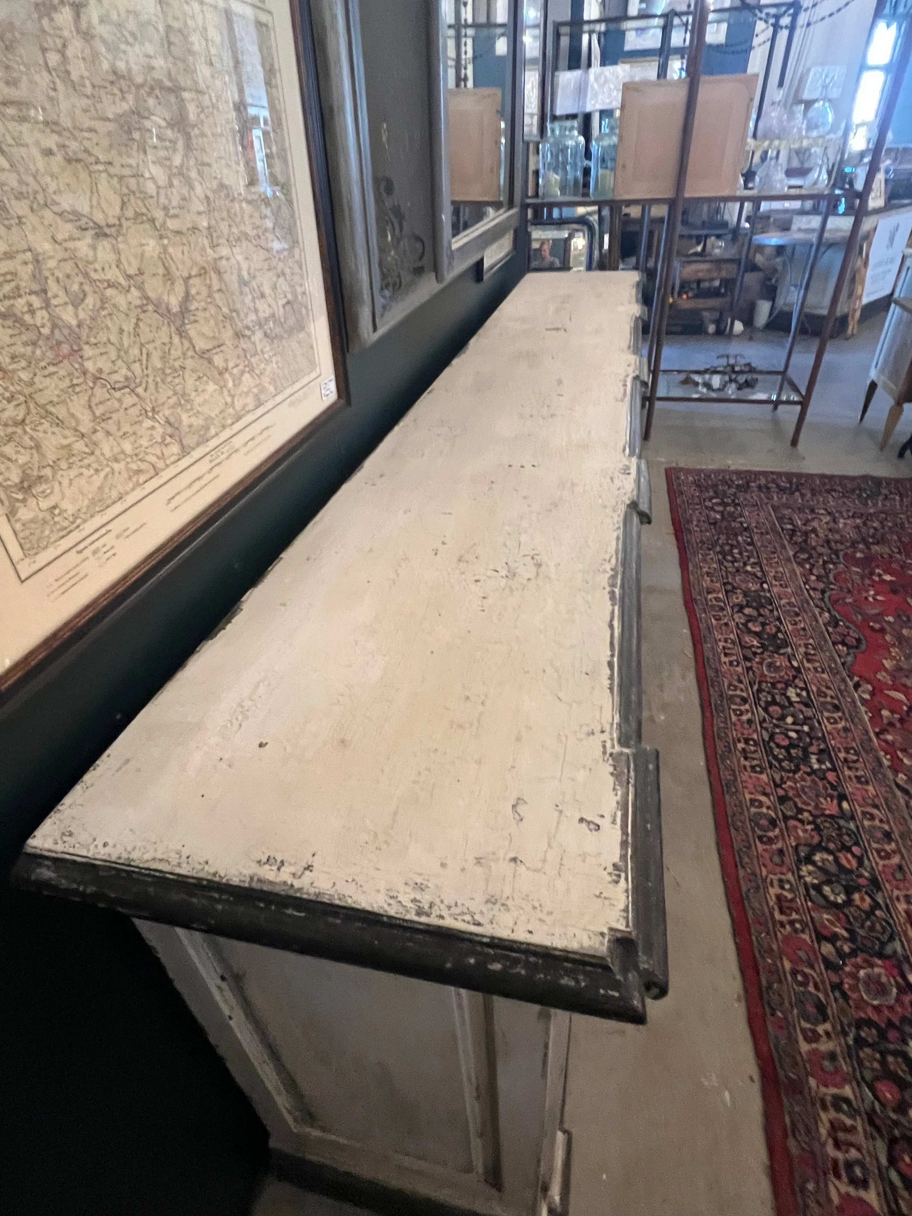 Vintage Spanish Distressed Buffet Sideboard