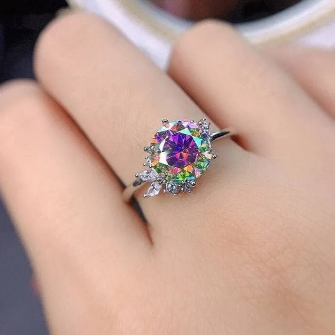 VIP DREAM RING UPGRADE- 2ct Round Cut Rainbow Diamond Ring