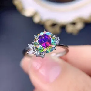 VIP DREAM RING UPGRADE- 2ct Round Cut Rainbow Diamond Ring