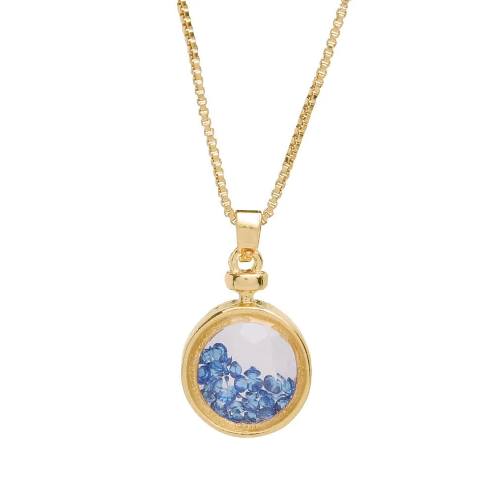 Vita September Birthstone Shaker Necklace