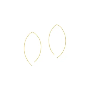 Wafer Wire Curve Earring in Gold - 1 1/2"