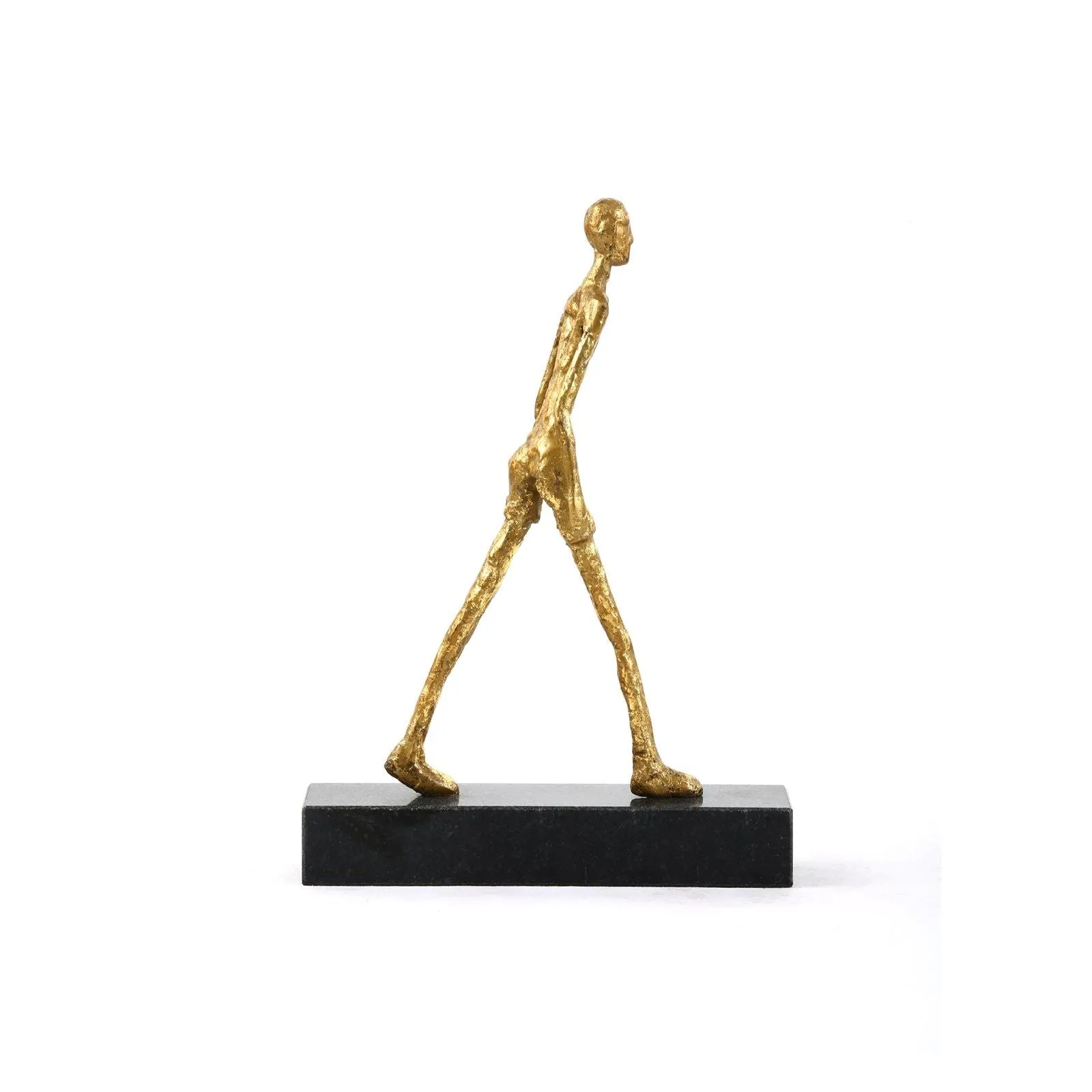 Walking Man Statue / Gold Leaf