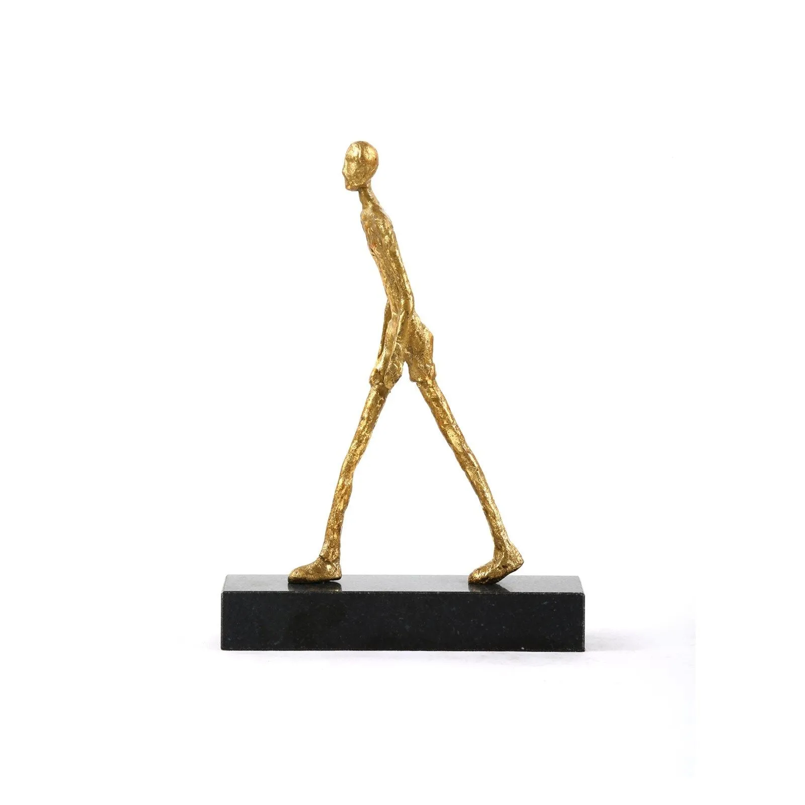 Walking Man Statue / Gold Leaf