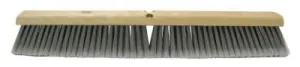Weiler® Flagged Silver Polystyrene Fine Sweep Brushes, 18 in Hardwood Block, 3 in Trim L, 42041