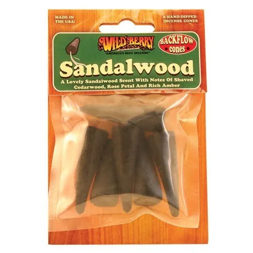 WildBerry Sandalwood Backflow Incense Cones