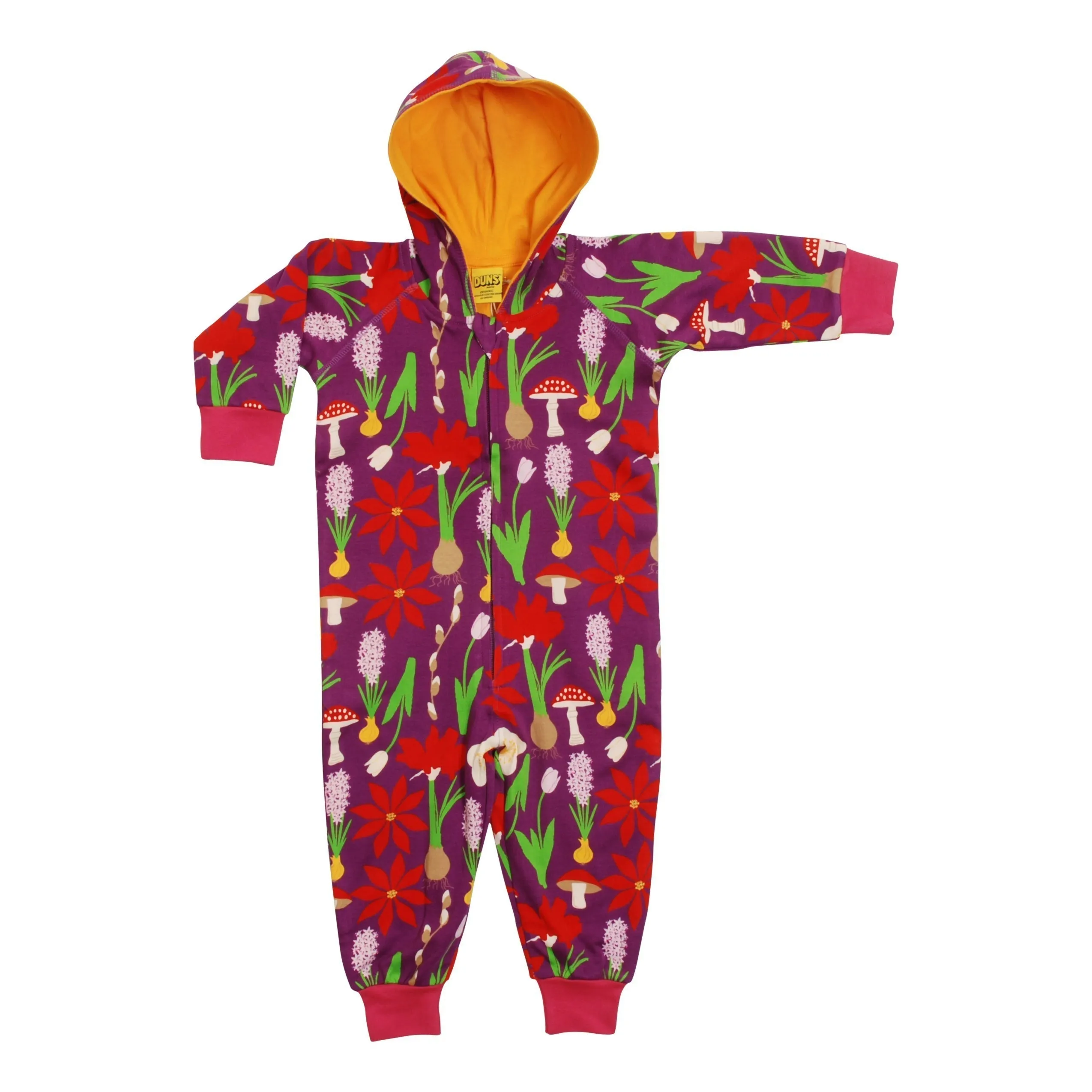 Winter Flower Hooded Lined Suit - 1 Left Size 10-12 years