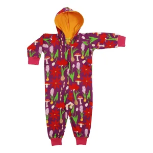 Winter Flower Hooded Lined Suit - 1 Left Size 10-12 years