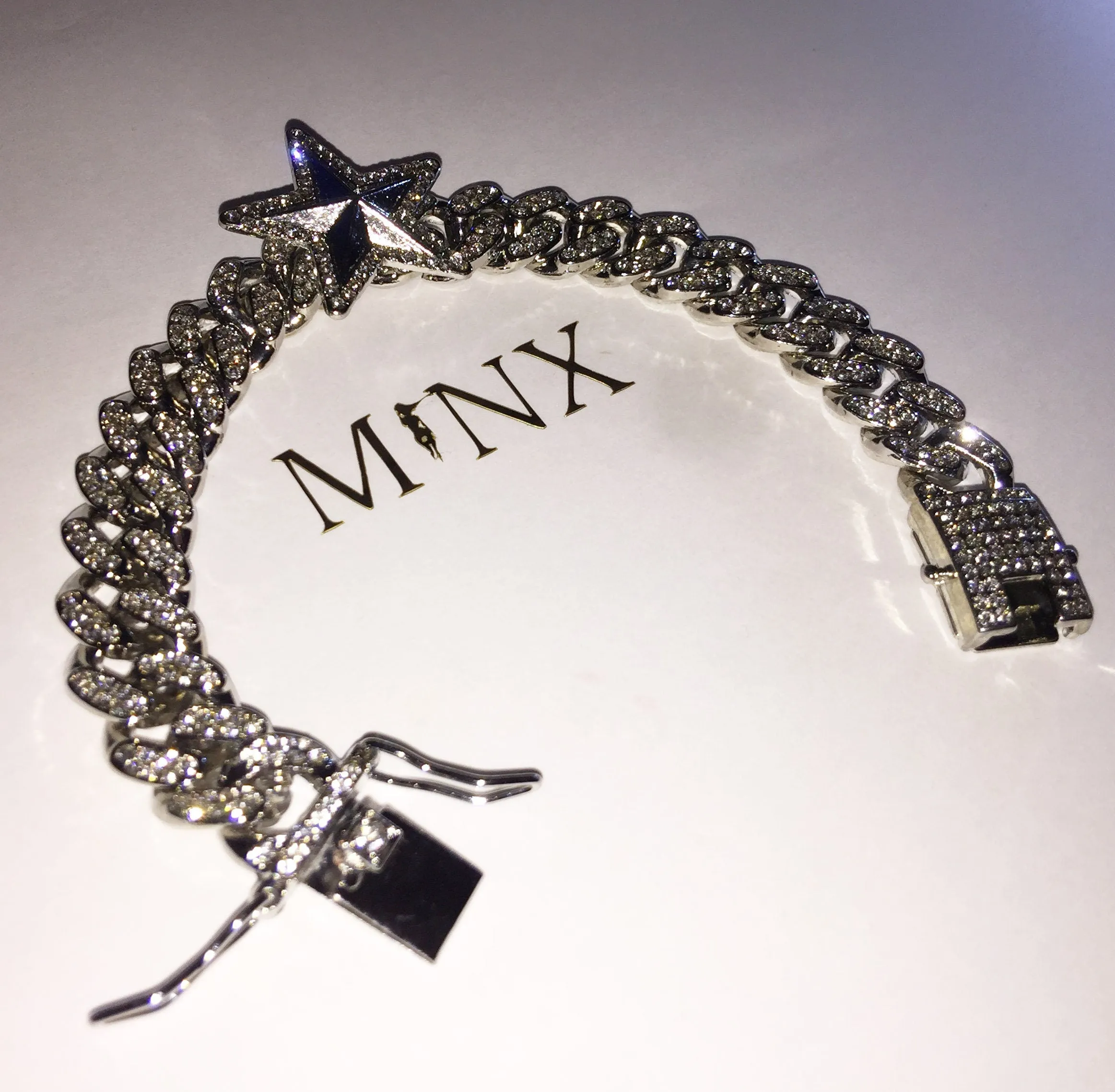 Womens Bracelet | Iced Out Bracelet | Star Bracelet | Bracelet Charms | Bracelets for Women | Iced Out Bracelet | Iced Out Chain | Bracelet
