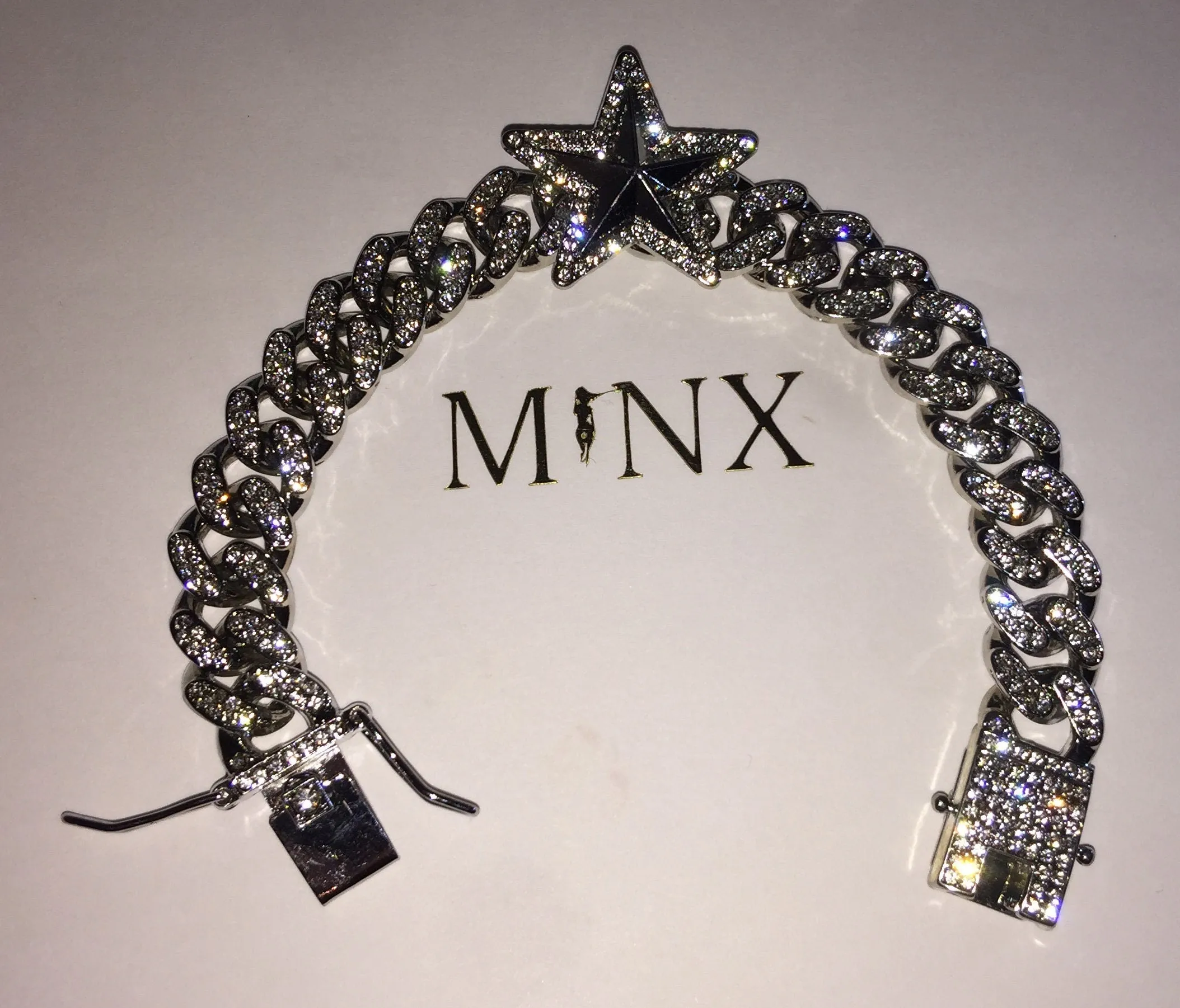 Womens Bracelet | Iced Out Bracelet | Star Bracelet | Bracelet Charms | Bracelets for Women | Iced Out Bracelet | Iced Out Chain | Bracelet