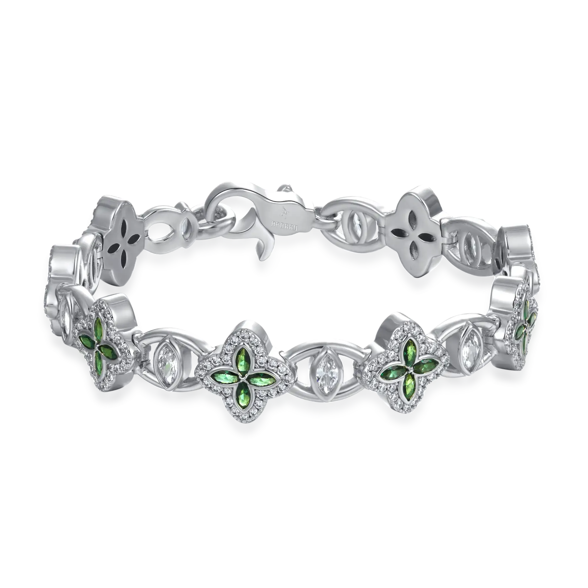 Women's Iced Clover Eyes Blessing Bracelet
