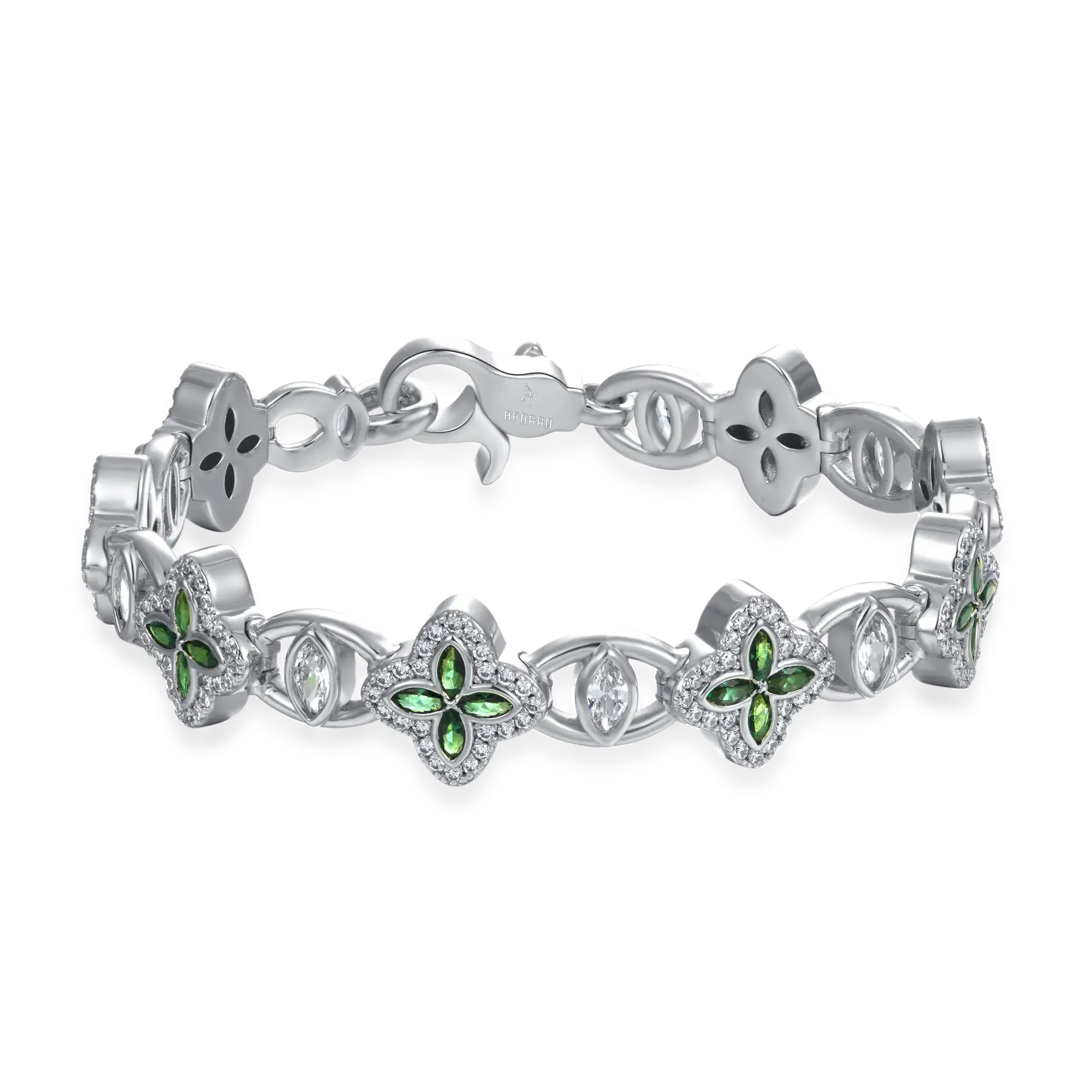 Women's Iced Clover Eyes Blessing Bracelet