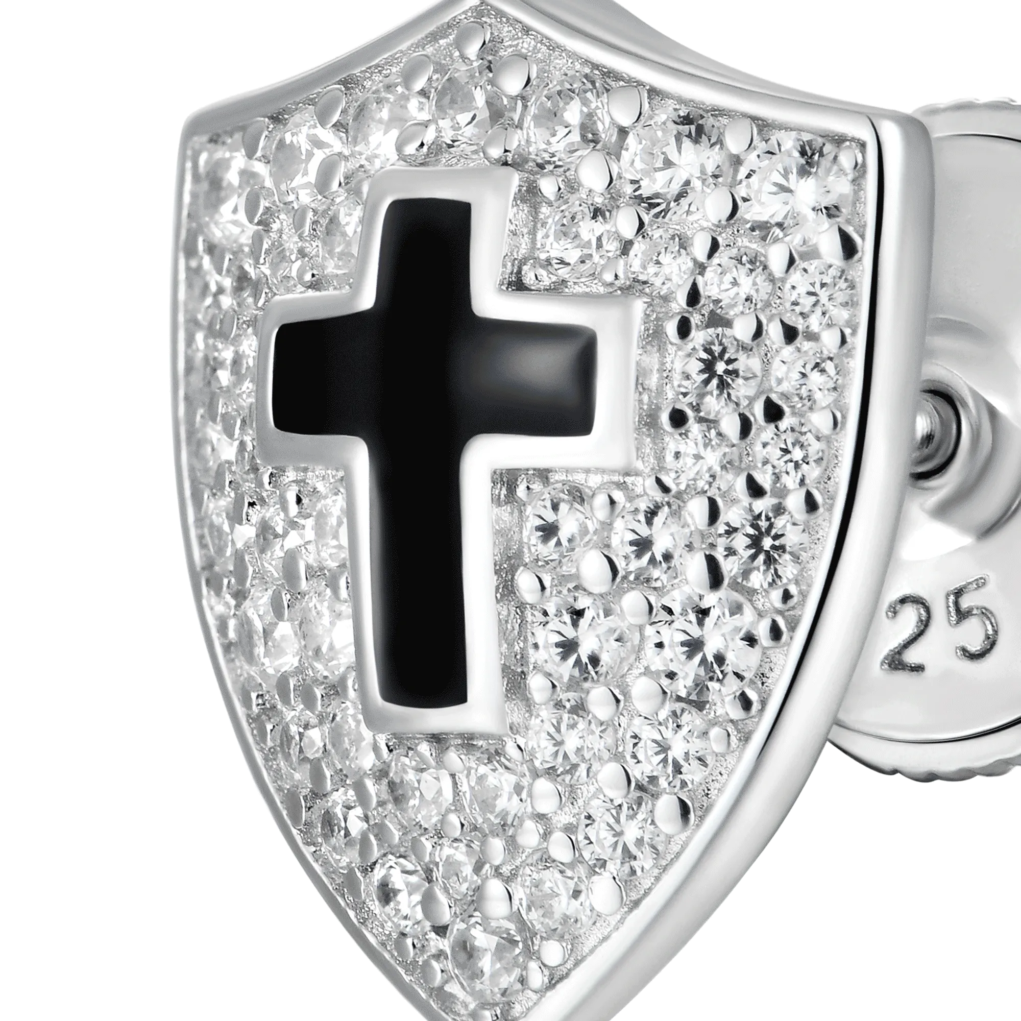 Women's Knight Shield Stud Earring