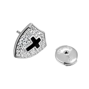 Women's Knight Shield Stud Earring