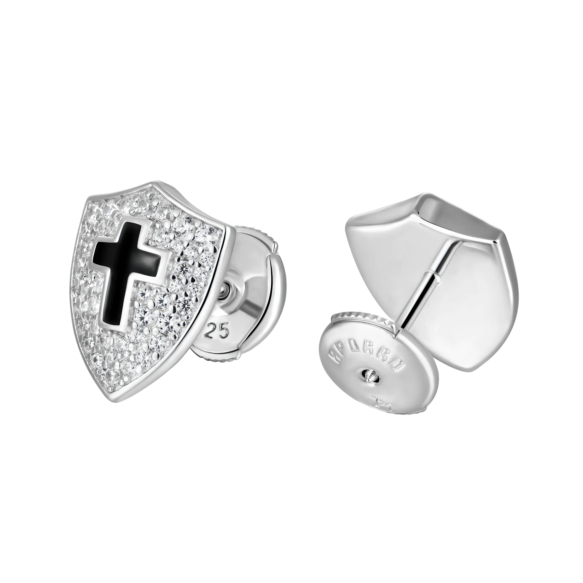 Women's Knight Shield Stud Earring