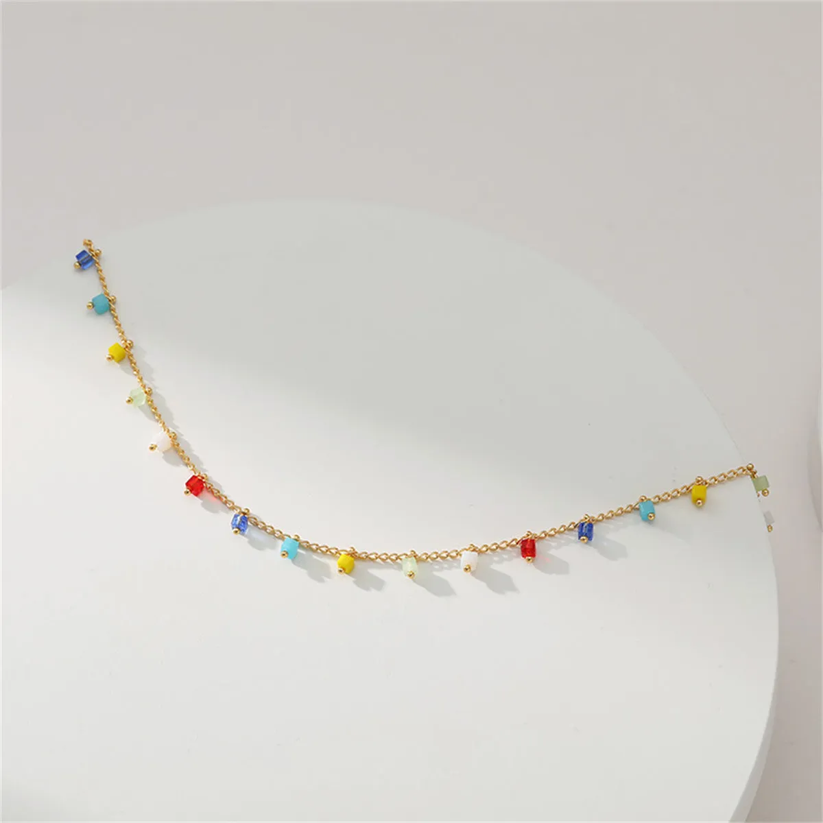 Yellow & Red Crystal & 18K Gold-Plated Necklace