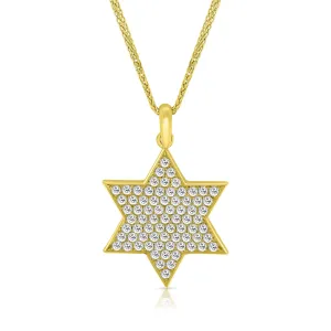 Yellow Gold Complete Shining Star Pendant - .80 Carat